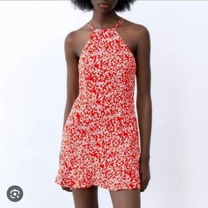 Zara Red Floral Mini Dress